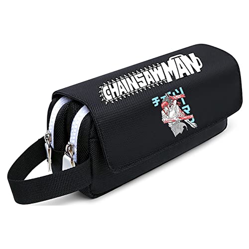 WERUN Chains-aw Man Mäppchen Mädchen, Cartoon Anime Federmäppchen, Portable Stiftetasche für Schule Home Office-Multicolor 6||22 * 8 * 10cm von WERUN