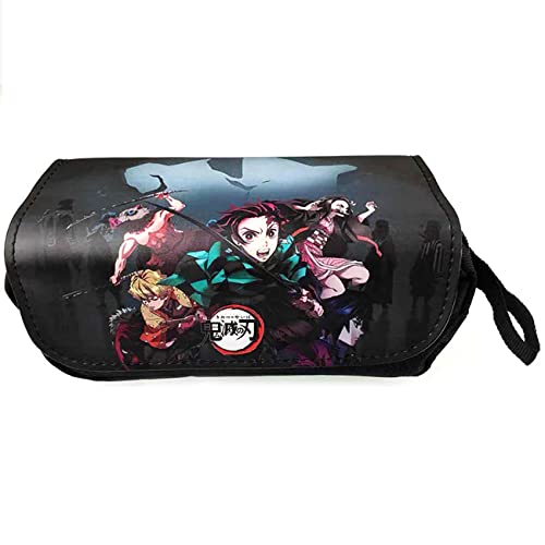 WERUN Federtasche Männer, 3D Druck Anime Doppelte mit Rei遶erschl黶se Stiftetasche, Große Kapazität Bleistift Tasche für Die Schule Home Office Supplies-Multicolor 4||1 Piece von WERUN