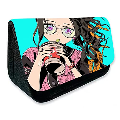 WERUN Federtasche Männer, 3D Druck Doppelte Schichten Federmappe, Schlamppermäppchen für Kinder und Jungen-Multicolor 19||21 * 7.5 * 14cm von WERUN