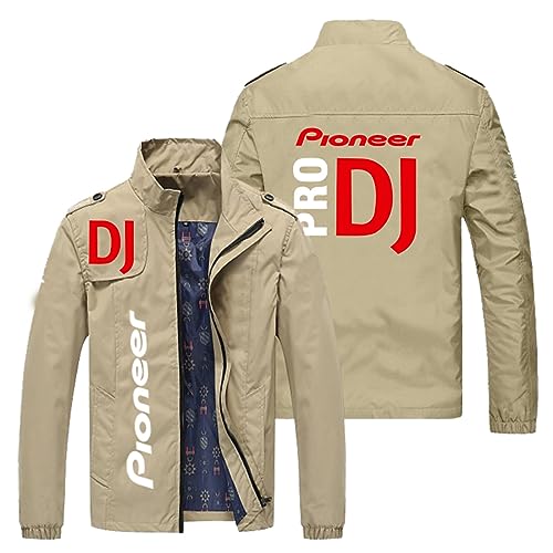 WERUN Herren Jacke PRO DJ, Straßenmode Bomberjacke Übergangsjacke mit Zipper, Herbst Frühling Bomber Sportjacke-Khaki||M von WERUN