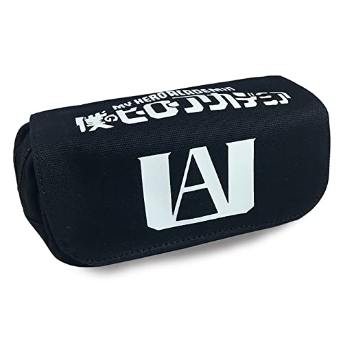 WERUN My He-ro Academ-ia Mäppchen Mädchen, 3D Druck Anime Doppelte mit Reißverschlüsse Stiftetasche, Große Kapazität Pencil Case für Schule & Büro-Multicolor 23||20x10x7.5cm von WERUN