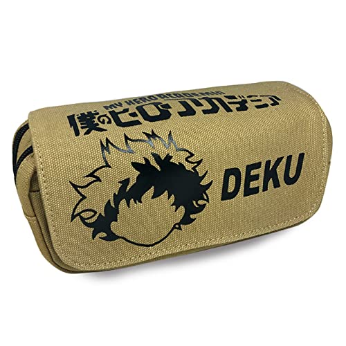 WERUN My He-ro Academ-ia Mäppchen Mädchen, 3D Druck Anime Doppelte mit Reißverschlüsse Stiftetasche, Große Kapazität Pencil Case für Schule & Büro-Multicolor 24||20x10x7.5cm von WERUN