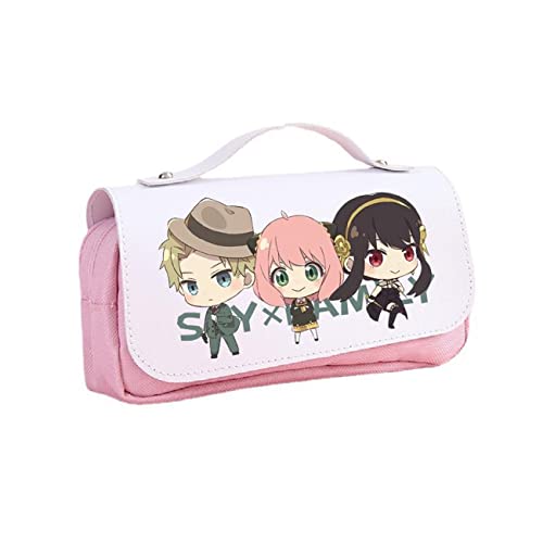 WERUN SP-Y×FAMI-LY Federmäppchen Jungen, 3D Druck Federtasche mit Reißverschluss, Große Kapazität Bleistift Tasche für Die Schule Home Office Supplies-Pink 5||21 * 7 * 10cm von WERUN