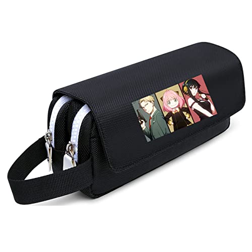 WERUN SP-Y×FAMI-LY Mäppchen Mädchen, 3D Druck Anime Doppelte mit Reißverschlüsse Stiftetasche, Schlamppermäppchen für Kinder und Jungen-Multicolor 8||22 * 10 * 8cm von WERUN