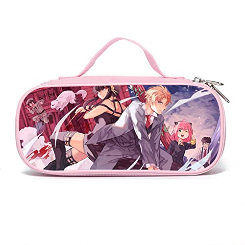 WERUN SP-Y×FAMI-LY Mäppchen Mädchen, 3D Druck Doppelte Schichten Federmappe, Große Kapazität Pencil Case für Schule & Büro-Pink 1||24 * 11.5 * 6cm von WERUN