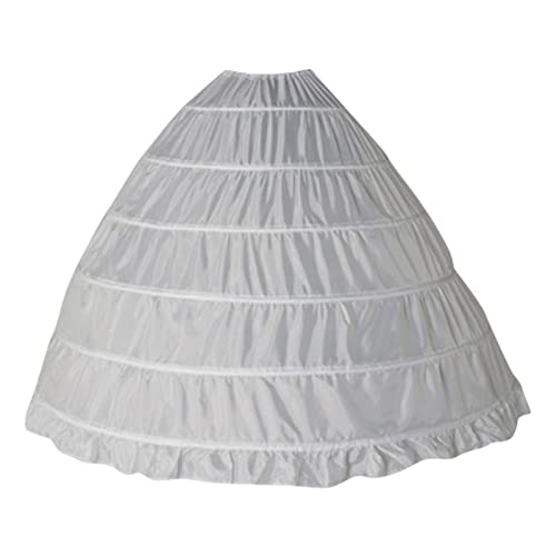 WERVOT Petticoat Reifrock Kürzen Krinoline Unterröcke Lang Vintage Für Damen Mädchen Hochzeit Brautkleid Hochzeitskleid Mittelalterliches Ballkleid Viktorianisches Kleid Kostüm, A-Weiß von WERVOT