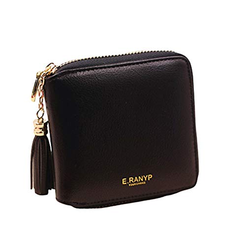 Brieftasche Damen Damen geldbörse Damenbrieftaschen für Frauen Handtasche Leder Geldbörse Frauen Geldbörse für Damen Damen Geldbörsen Damenhandtasche Black von WESEEDOO