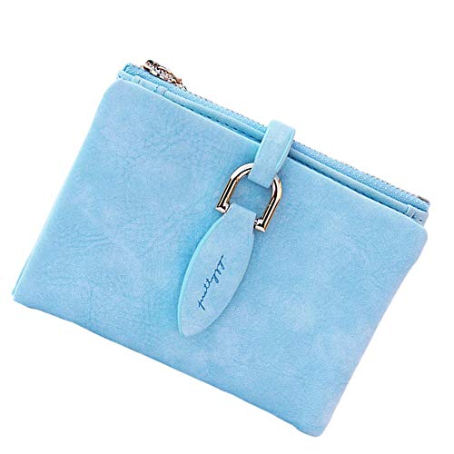 Portemonnaie Damen Gross Geldbeutel Damen groß Frauen Geldbörsen Brieftaschen für Frauen Damenbrieftaschen für Frauen Blue von WESEEDOO