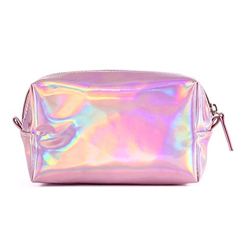 WESEEDOO Kosmetiktasche Transparent Kulturbeutel Durchsichtig Klar Kosmetik Tasche Toiletry Tasche Frauen Reisetaschen Machen Up Taschen Für Frauen Pink,One Size von WESEEDOO