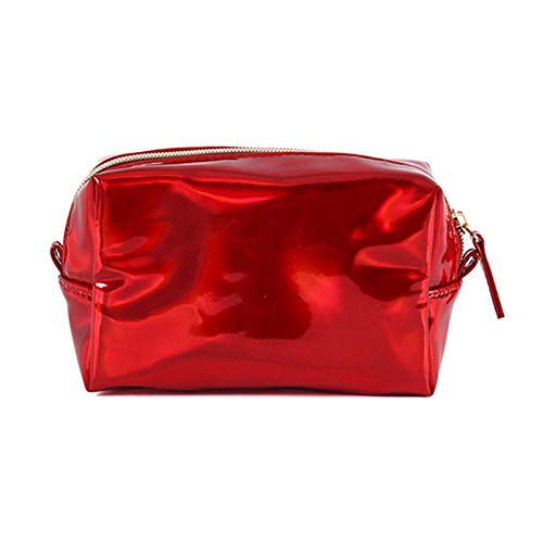WESEEDOO Kosmetiktasche Transparent Kulturbeutel Durchsichtig Klar Kosmetik Tasche Toiletry Tasche Frauen Reisetaschen Machen Up Taschen Für Frauen Red,One Size von WESEEDOO