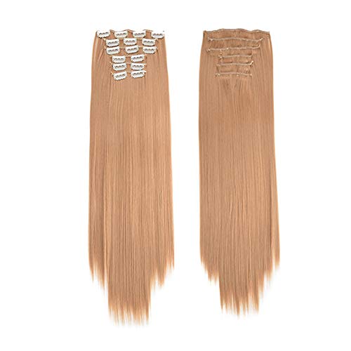 clip in extensions echthaar haarverlängerung Haarteile für Frauen einclipsen Clip in Pferdeschwanz Haarverlängerungen Haarteil Haar Brötchen Haarteil 27# von WESEEDOO