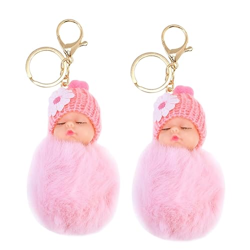 WESIEVYA 2 Stücke Flauschigen Schlüsselanhänger Mädchen Plüsch Tasche von WESIEVYA