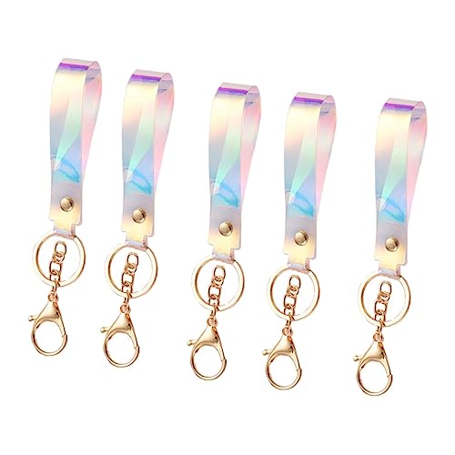 WESIEVYA Schlüsselanhänger Taschenanhänger 5 Stück Buntes Leder Hängendes Seil Auto-schlüsselanhänger Schlüsselanhänger Einfacher Auto-schlüsselanhänger von WESIEVYA