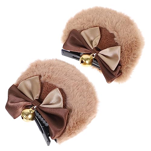 WESIEVYA Bärenohren Haarspangen Mit Schleifen Für Frauen Und Mädchen Bezauberndes Bärenohr-design Geeignet Für Halloween Cosplay Und Verschiedene Anlässe von WESIEVYA