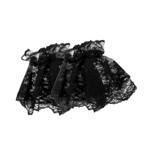 WESIEVYA Lolita Spitzemanschetten Für Damen Handgelenkmanschetten Aus Spitze Und Stoff Für Teeparty Und Abschlussball von WESIEVYA