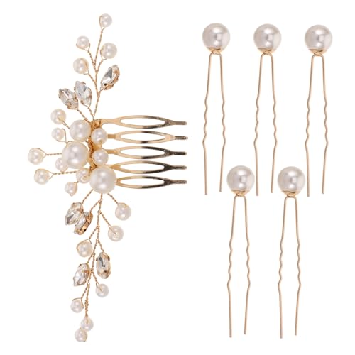 WESIEVYA 1satz Braut Haarschmuck Vintage Haarkamm Und Haarspange Im Neuen Chinesischen Stil Elegante Hochzeitsaccessoires Mit Rhinestones Für Braut Und Brautjungfern von WESIEVYA