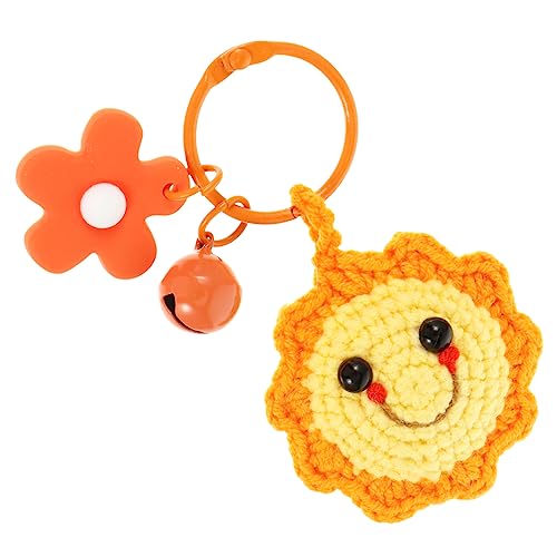 WESIEVYA 1 Stück Ornament Niedlicher Schlüsselanhänger Auto Design Schlüssel Für Frauen Orange von WESIEVYA