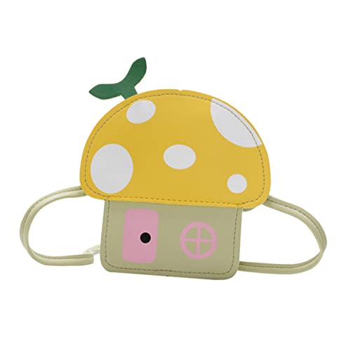 WESIEVYA 1 Stück Kinder-pilz-Tasche Cartoon-wickeltasche Münztasche Aus Pu-Material Umhängetasche Für Mädchen Kleinkinder von WESIEVYA