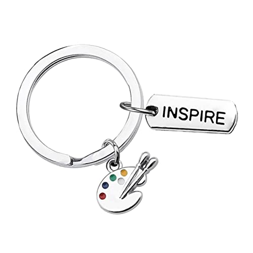 WESIEVYA Paletten-schlüsselanhänger Metall Schlüsselring Kunstdesign Anhänger Palettenform Schmuck von WESIEVYA