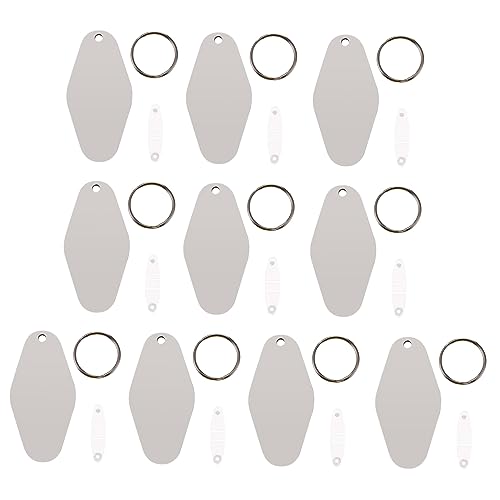 WESIEVYA 10sätze Wärmeübertragungs-schlüsselanhänger Aus Für DIY Blank Key Ring Mit Doppelseitig Bedruckter Oberfläche Zum Einfachen Gestalten von WESIEVYA