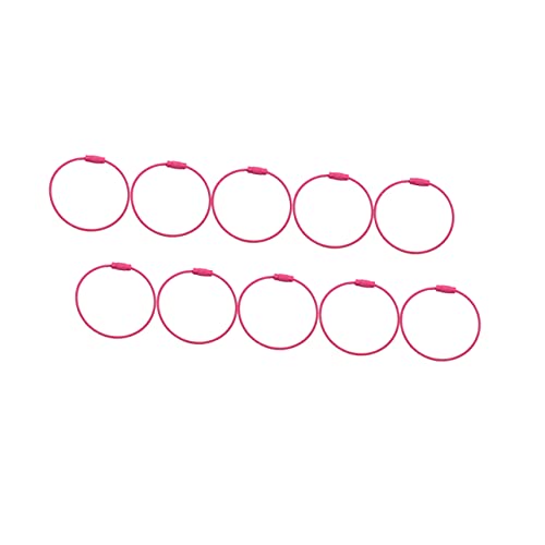 WESIEVYA 10St Schlüsselkettenteile drahtschloss Key Holder schlusselhalterung schlüsselablage Schlüsselanhänger am Handgelenk Schlüsselanhänger aus Draht ID-Tag Ring Schlüsselanhänger Rosy von WESIEVYA