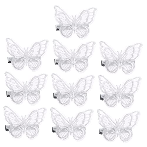 WESIEVYA 10stücke Stickerei Schmetterling Haarschmuck Spitze Für Mädchen Haarspangen Und Haarklammern Für Festliche Anlässe von WESIEVYA