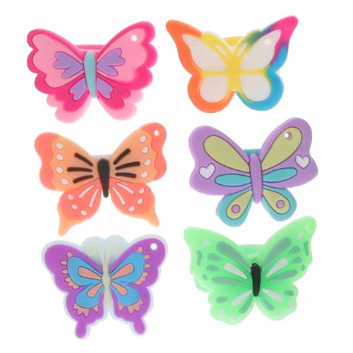 WESIEVYA 12 Stück Teiliges Bunte Schmetterlingsringe aus Leichtem Sichere Verstellbare Partyringe für Mädchen Dekorative Cartoon finger ringe als Geburtstags mitgebsel und Festaccessoire von WESIEVYA