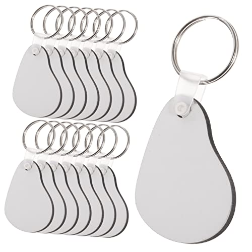 WESIEVYA 15stücke Teiliges Wasserdrop Schlüsselanhänger Zum Sublimieren Leere Schlüsselanhänger Für Kreative Bastelprojekte Für Personalisierte Und Dekorationen von WESIEVYA