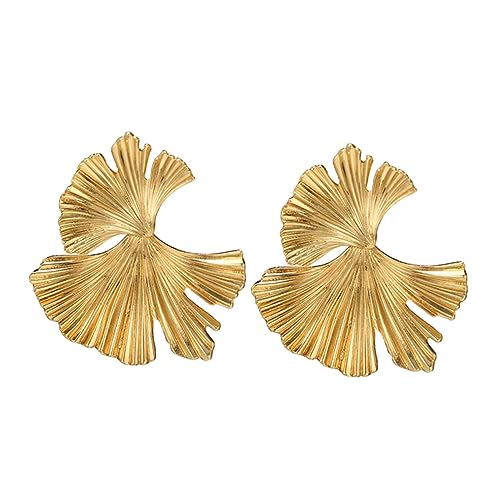 WESIEVYA 1Paar Ohrstecker für Damen Chic Goldene Ohrringe im Vintage Design Kombinierbar mit Shirts Kleidern Pullovern von WESIEVYA