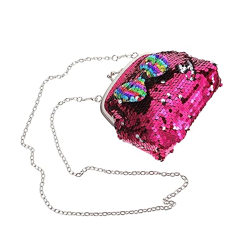 WESIEVYA Glitzer Geldbörse Mit Bowknot Design Als Einzelne Schultertasche Für Mädchen Schlichte Aufbewahrungstasche Mit Pailletten Und Viel Stauraum Für Karten Und Schlüssel von WESIEVYA