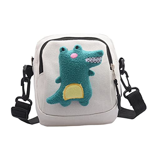 WESIEVYA Dinosaurier Design Kleine Damen-umhängetasche Aus Canvas Mit Aufbewahrungsbox Für Handy Geldbörse Und Kosmetika von WESIEVYA