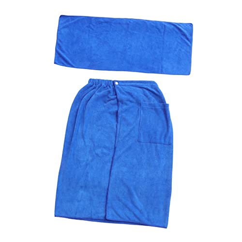 WESIEVYA Bademantel Herren Aus Korallenfleece Leicht Tragbar Strandbadetuch Mit Tasche Für Handy von WESIEVYA