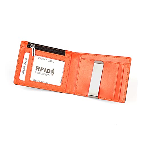 WESIEVYA 1stück Geldbörse Echtem Mit -Schutz Schlankem Design Münzfach Und Kartenhalter Für Alltag An Und Kollegen Kaffee von WESIEVYA