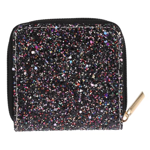 WESIEVYA Mini Geldbörse Mit Reißverschluss Pailletten Münze Tasche Lagerung Damen Tragbare Mini Brieftasche Für Kleingeld Scheine Schlüssel Quittungen Handtasche Rucksack Gepäck von WESIEVYA