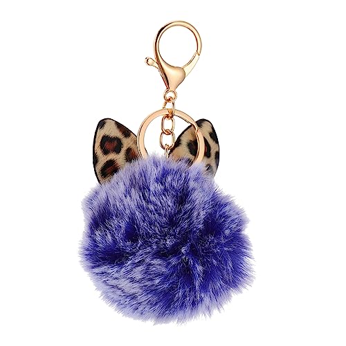 WESIEVYA 3 Stücke Leopard Gedruckt Ohr Schlüsselanhänger Pelzigen Tasche Schlüsselanhänger Schlüssel Für Telefon Tasche Decor von WESIEVYA