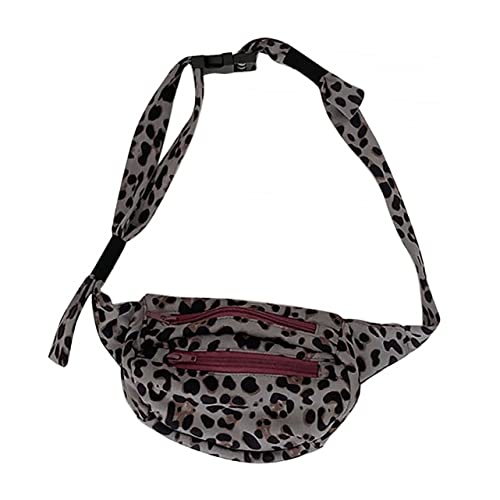 WESIEVYA Leopardenmuster Gürteltasche Für Frauen Mädchen Plüsch-gürteltasche Mit Leopardenmuster Einkaufstasche Für Täglichen Gebrauch Reisen Arbeit Schule von WESIEVYA
