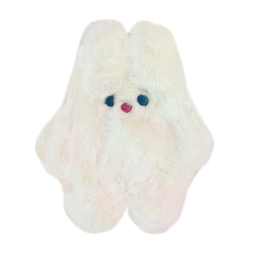 WESIEVYA 1stück Plüsch Kaninchen Geldbörse Kawaii Reißverschluss Tasche Für Damen Cartoon Design Für Münzen Und Kleinigkeiten Für Und Alltag Weiß von WESIEVYA