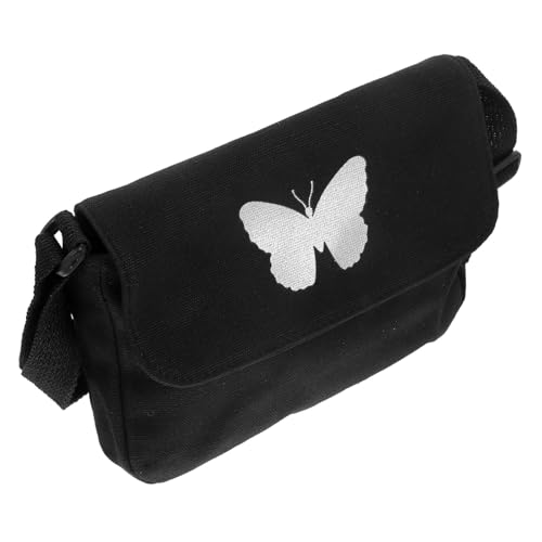 WESIEVYA Umhängetasche Für Damen Aus Canvas Mit Schmetterlingsmuster Großes Fassungsvermögen Praktische Schultertasche Oder Hüfttasche Für Alltag von WESIEVYA