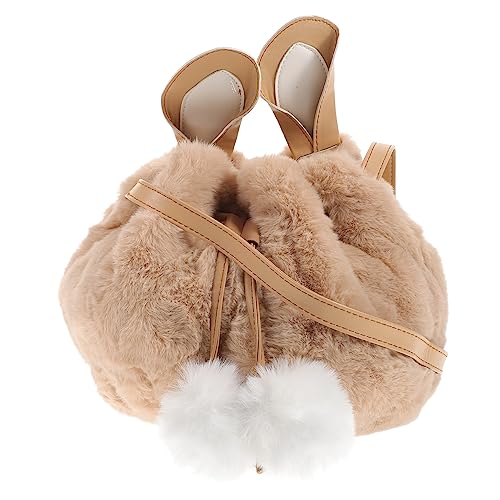 WESIEVYA Plüsch Umhängetasche Für Damen Rabbit Design Schultertasche Fashion Tasche Beuteltasche Lagerung Tasche Eimer von WESIEVYA