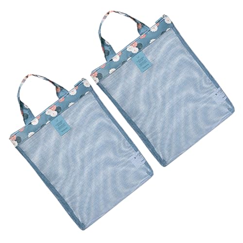 WESIEVYA 2 Stück Teiliges Mesh Strandtaschen Leichtes Strapazierfähiges Material Große Kapazität für Badebekleidung Handtücher und Zubehör für Sommerurlaub Strand Sport und Reisen von WESIEVYA
