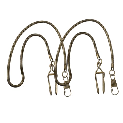 WESIEVYA 2 Stück Teiliges Taschenuhrenkette aus Metall Bronzefarbene Schlange Kette Einfache und Stilvolle Taschenuhr Kette für Herren Leicht zu Befestigen Vielseitiges Design Elegantes von WESIEVYA