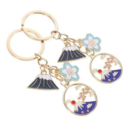 WESIEVYA 2St Kirschblüten-Schlüsselanhänger Luftmarke Japan Kartenhalter car Keychain car Key Chain schlüsselringe Kleiner Schlüsselanhänger Geldbörse hängende Verzierung Zinklegierung von WESIEVYA
