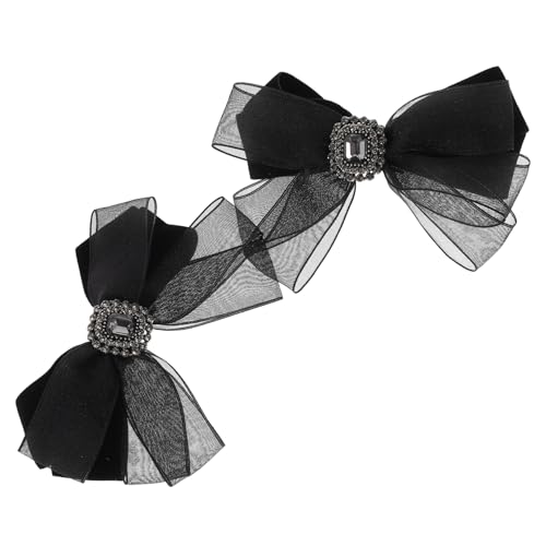 WESIEVYA 2 Stück Schleifenclips Mit Strass Stoff-haarspangen Mit Schleifendekor Haarschmuck Für Damen WESIEVYA 2 Stück Schleifenclips Mit Strass Stoff-haarspangen Mit Schleifendekor Haarschmuck Für Damen von WESIEVYA