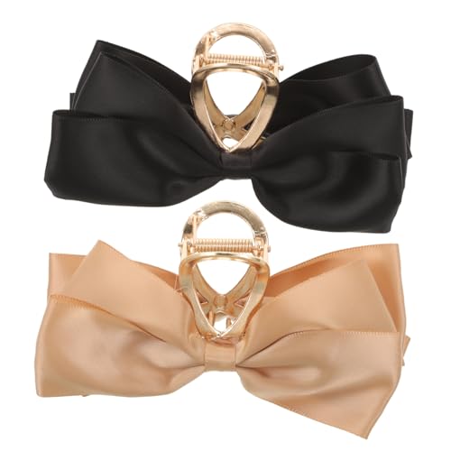 WESIEVYA 2stücke Doppelseitige Schleifen-haarklammer Für Damen Langlebige Elegante Haarklemmen Für Dünnes Und Dickes Haar Für Besondere Anlässe Und Alltag Praktische Accessoires Für von WESIEVYA
