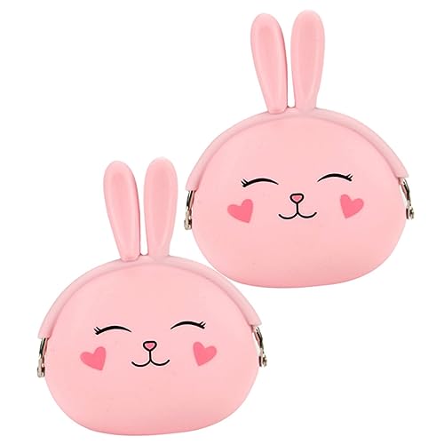 WESIEVYA 2stücke Silikon-münzbeutel Kaninchen Kleine Geldbörse Für Frauen Mädchen Dame Mit Für Münzen Schlüssel Und Kleingeld von WESIEVYA