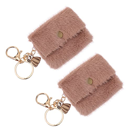 WESIEVYA 2stücke Geldbörse-schlüsselanhänger Mit Ring Mini Münzbeutel Anhänger Aus Hochwertigem Material Für Taschen Und Schlüssel von WESIEVYA
