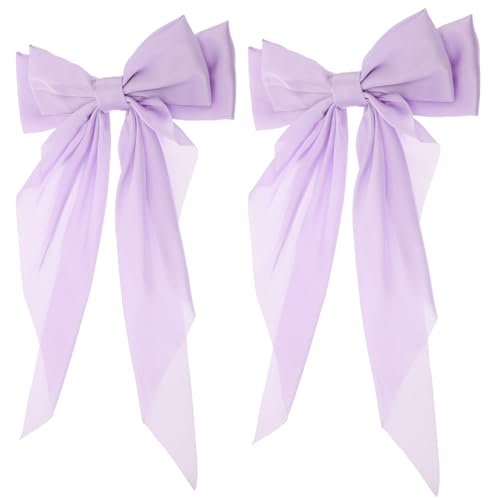 WESIEVYA 2stücke Schleifenspange Für Damen Haarspangen Mit Schleifen Große Haarspangen Für Lange Haare Wiederverwendbar Stilvolles Haar-accessoire Für Damen von WESIEVYA