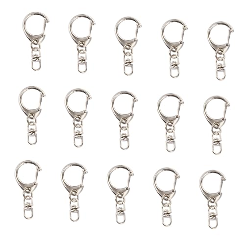 WESIEVYA 30St Schlüsselanhänger Safe todsicher geldschrank Schnellverschluss Keychain C-förmige hängende Schnallen schwenkbare Haken Schlüsselhalter Schnellspannhaken Zinklegierung Silver von WESIEVYA