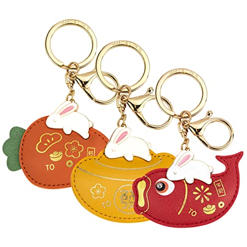 WESIEVYA Kaninchen-schlüsselanhänger Hängender Schlüsselanhänger Cartoon-Kaninchen-schlüsselanhänger Bezaubernder Häschen-schlüsselanhänger Zum Neujahr von WESIEVYA