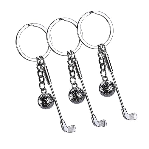 WESIEVYA 3stücke Golf Schlüsselanhänger Schlüssel Kette Schlüssel Ring Aus Anhänger Dekoration Für Tasche Rucksack Oder Andere Accessoires von WESIEVYA